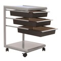 Studio Designs Silver Futura Mobile Storage Cart