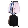 Mom's Rack Luxury Heavy-duty Two Tier Spinning Rolling Clothing and Garment Rack