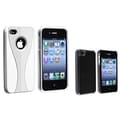 BasAcc Silver/ White Cup/ Black Carbon Case for Apple iPhone 4/ 4S