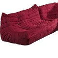 Waverunner Modular Red Sectional Loveseat