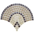 SomerTile Reflections Arch Spice Glass and Stone Mosaic Tiles (Case of 10)