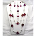 Fiery Red and White Pearls