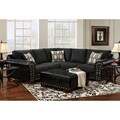 Enitial Lab Charlotte Ebony Finish Sectional