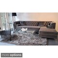 Decenni Custom Furniture 9 1/2 Foot 'Tobias' Grey Sectional