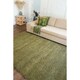 Hand-woven Arvada Green Wool Rug (8' x 10'6)
