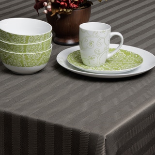 Carlton Black Herringbone Spill-proof Tablecloth