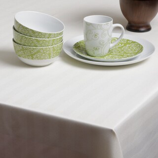 Carlton Ivory Herringbone Spill-proof Tablecloth