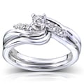 14k White Gold 1/5ct TDW Diamond Bridal Ring Set