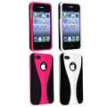 BasAcc Snap-on Rubber Coated Case Set for Apple iPhone 4/ 4S