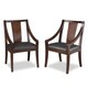 Home Styles Rio Vista Game Table Chair in Espresso (Pack of 2)