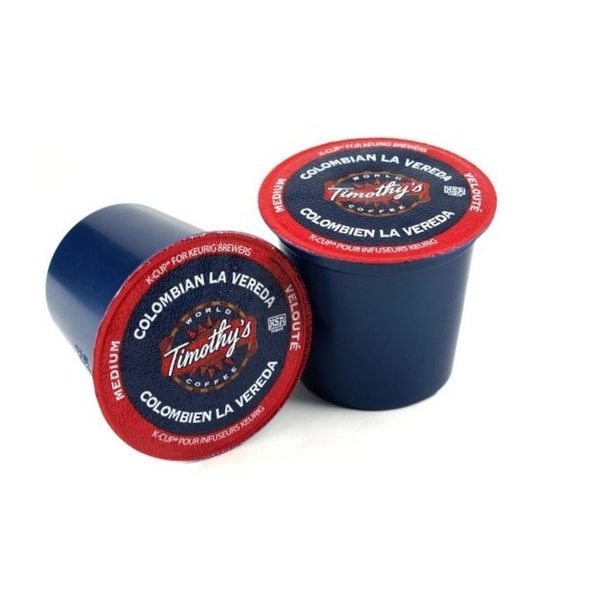 Timothy's World Coffee, Colombian La Vereda KCups for Keurig Brewers
