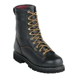 Low Price Men's Georgia Boot G80 8in Insulated Waterproof Boot Black Full Grain Leather