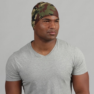 Obersee Adult Rag Tops Green Camo Convertible Headwear-Image