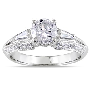 Miadora 14k White Gold 1 1/2ct TDW Diamond Engagement Ring (G-H, I1-I2)