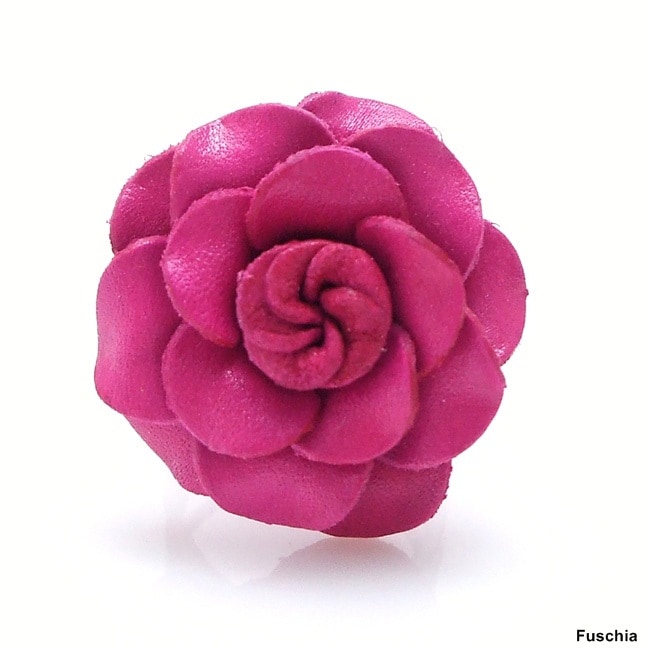 Grandiflora Rose Genuine Leather Free Size Ring (Thailand)-Image