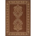 Rathbun Dark Khaki Border Indoor/Outdoor Rug (7'6 x 10'9)