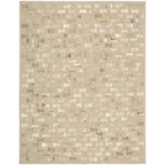 Find Cheap Price Nourison Joseph Abboud Hand-woven Chicago Cream Geometric Rug (5'3 x 7'5)
