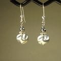 Jewelry by Dawn Silver Glass Nugget Earrings