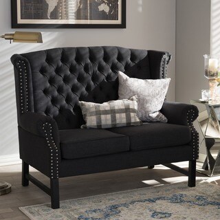 Sussex Dark Grey Linen Loveseat