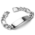 Crucible Stainless Steel Figaro Chain ID Bracelet