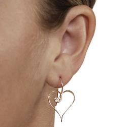 Tressa Goldfill and Alloy CZ Heart Earrings