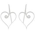 Tressa Sterling Silver CZ Heart Earrings