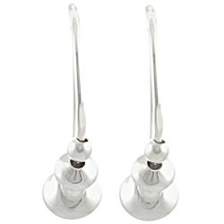 Sterling Silver Beaded Hoop Earrings