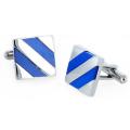 Stainless Steel Mother of Pearl Inlay Cuff Links