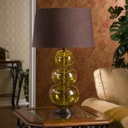 Denmark 1-light Amber Polka Dot Table Lamp