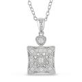 Sterling Silver 1/10ct TDW Diamond Necklace (G-H, I2-I3)