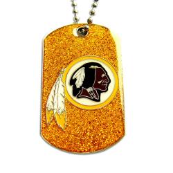 Washington Redskins Glitter Dog Tag Necklace