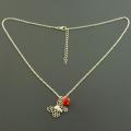 Sterling Silver Carnelian Butterfly Necklace (India)