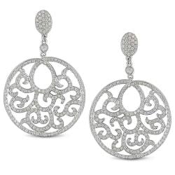 Miadora 18k White Gold 1 1/2ct TDW Diamond Dangle Earrings (G-H, SI1-SI2)