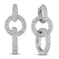 18k White Gold 3 1/2ct TDW Diamond Loop Earrings (G-H, SI1-SI2)