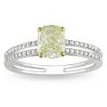 18k Gold 1 1/5ct TDW Yellow and White Diamond Ring (G-H, VS1-VS2)