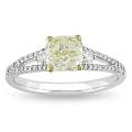 Miadora 18k Gold 1 1/3ct TDW Yellow and White Diamond Ring (G-H, VS1-VS2)