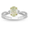 Miadora 18k Gold 1 1/4ct TDW Yellow and White Diamond Ring (G-H, VS1-VS2)