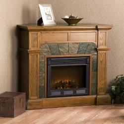 Hollandale Mission Oak Electric Fireplace