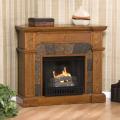 Hollandale Mission Oak Gel Fireplace