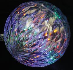 Holiday LED 6-inch Multi-Colored Crystal Sphere Light
