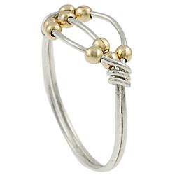 Sterling Silver and Goldfill Beaded Ring