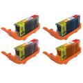 Canon CLI-221 Black, Cyan, Magenta, Yellow Remanufactured Toner (Pack of 4)
