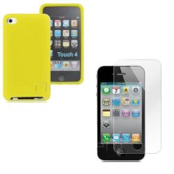 Ipod Yellow Screen on Yellow Apple Ipod Touch Silicone Case And Screen Protector   Overstock