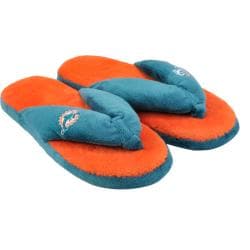Miami Dolphins Women's Flip Flop Thong Slipper - Overstockâ„¢ Shopping ...