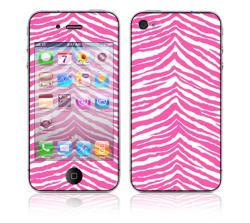 'Pink Zebra' Apple iPhone 4 Vinyl Skin