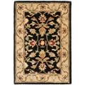 Handmade Heritage Kerman Black/ Gold Wool Rug (2' x 3')