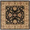 Handmade Heritage Kerman Black/ Gold Wool Rug (8' Square)