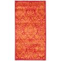 Fine-spun Damask Red/ Rust Area Rug (2' x 3'7)