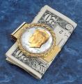 JFK Half Dollar Selectively Gold-layered Moneyclip
