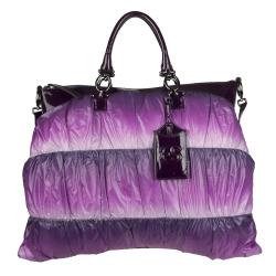 Ermanno Scervino Purple Pleated Satchel